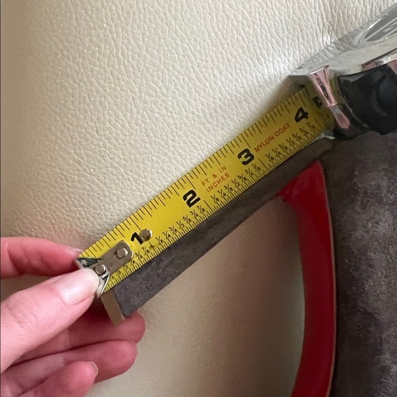 Christian Louboutin Gray Suede and Red Heels, Size 40 (10B) - Picture 15 of 15